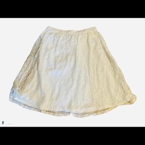 Abercrombie & Fitch Lace Cream Skirt